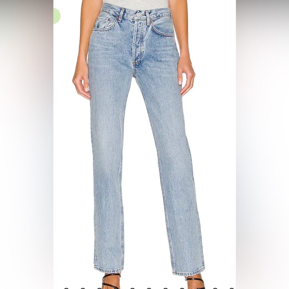 NWT - AGOLDE Lana Crop Mid Rise Vintage Straight in Emulsion Size 28